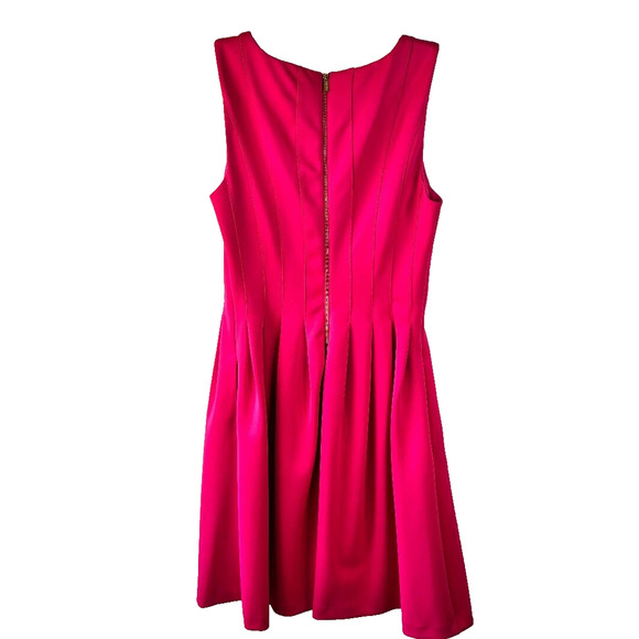 Calvin Klein Pink Sleeveless Dress, pleated, pockets Size 10 A line Preppy - Picture 2 of 11